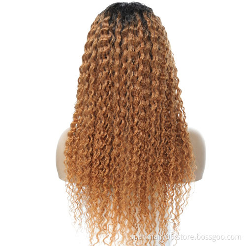 High Quality Brazilian Glueless Transparent Hd 13X6 Frontal Human Hair Curly 360 Full Lace Front Wigs